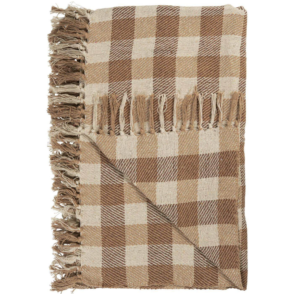 Pläd natur/beige/brun image 0