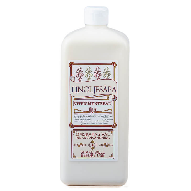 Linoljesåpa Vitpigmenterad 1L image 0