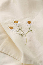 Kökshandduk med blommor vit image 0