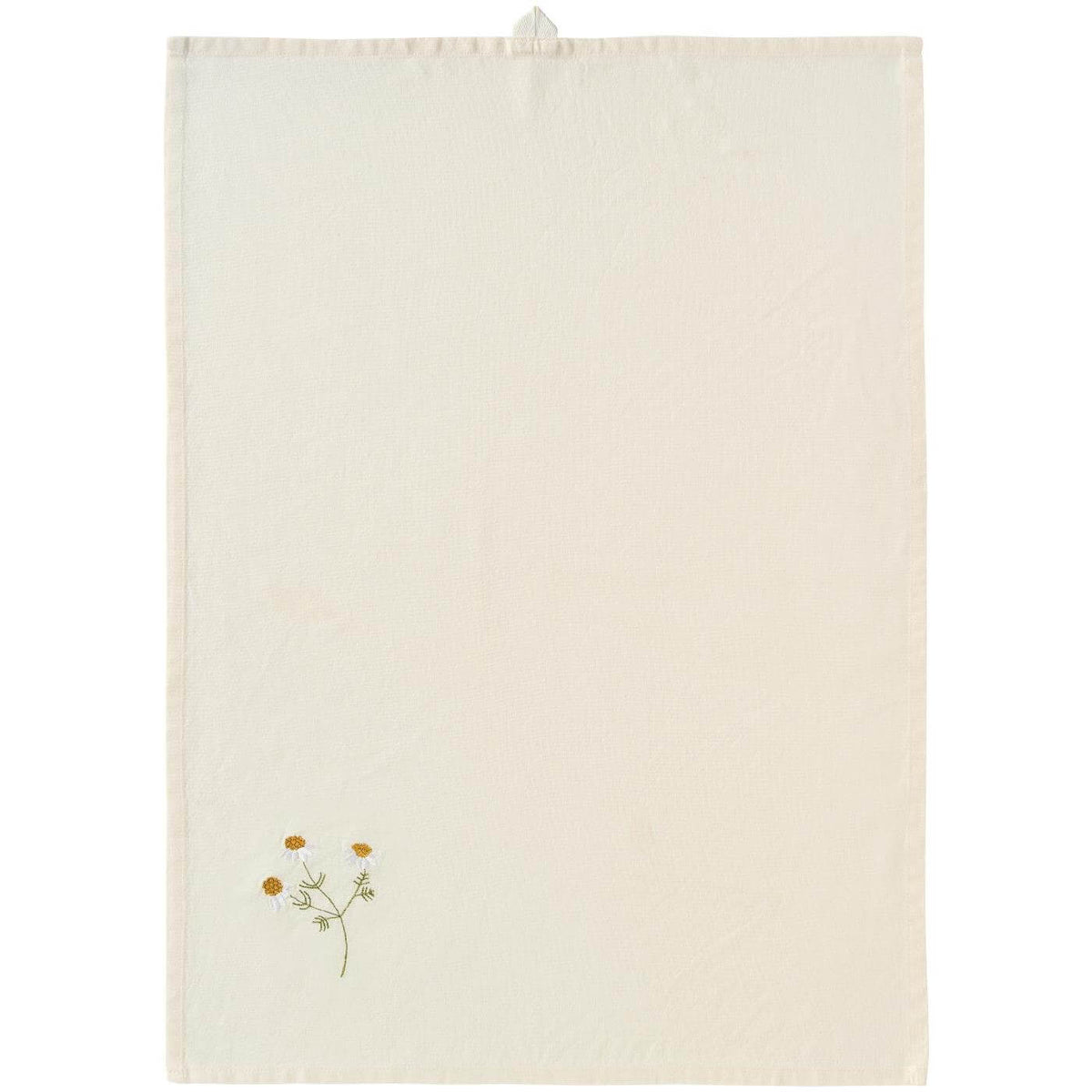 Kökshandduk med blommor vit image 1